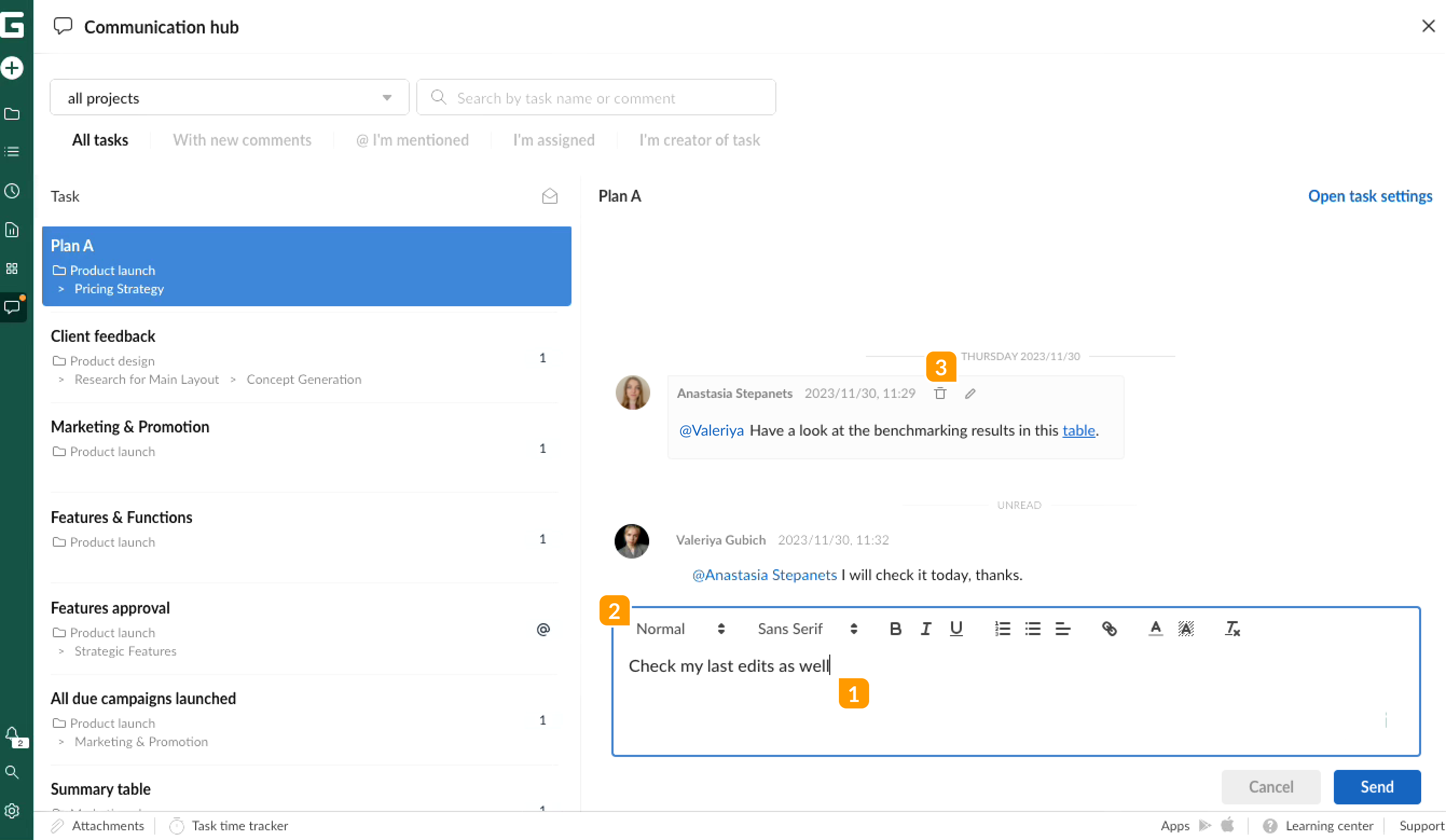 Team collaboration-Communication hub-leave comments.png