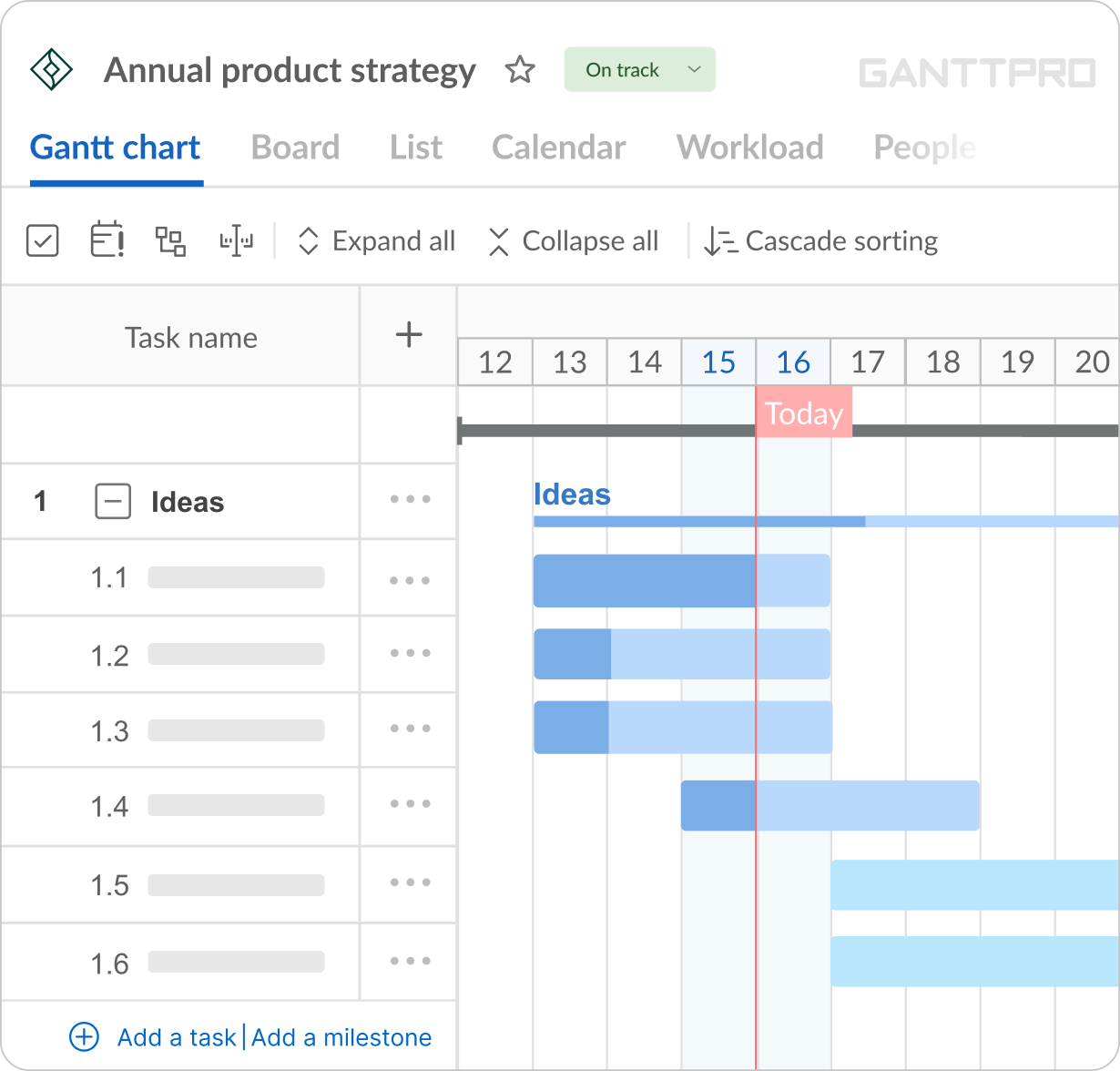 GanttPROs AI Gantt-diagramgenerator
