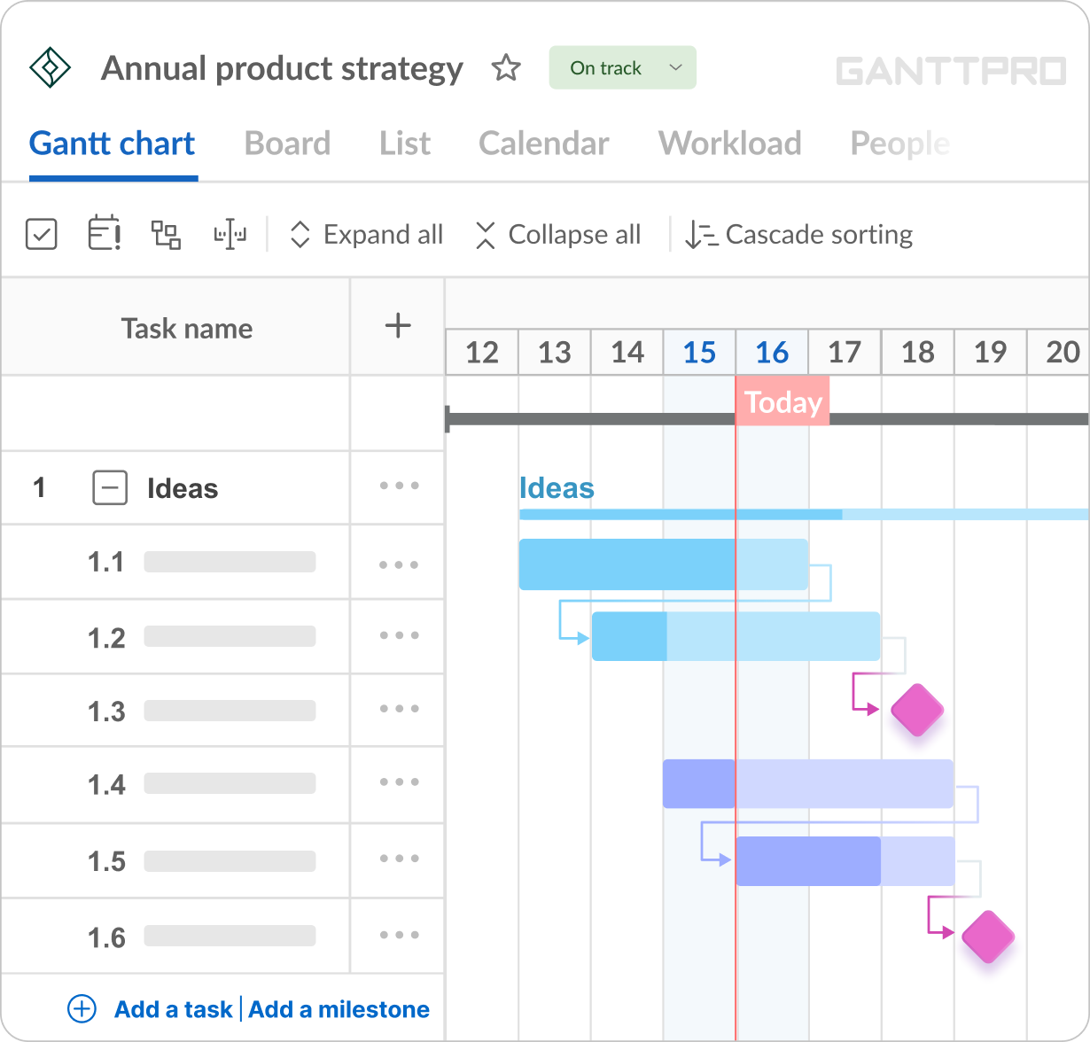 GanttPROs AI Gantt-diagramgenerator