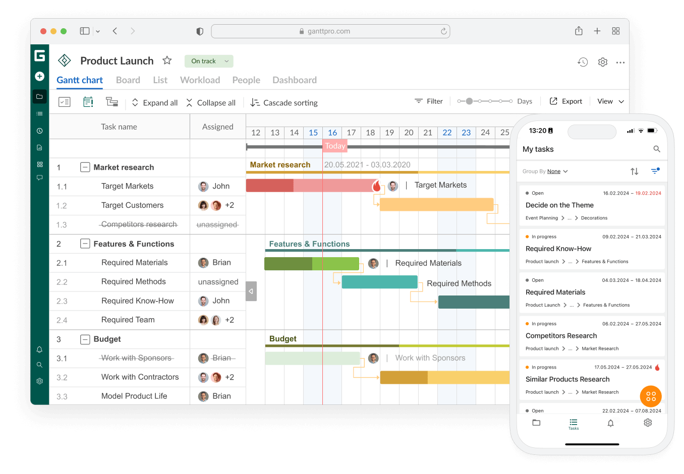 GanttPRO as an Excel replacement