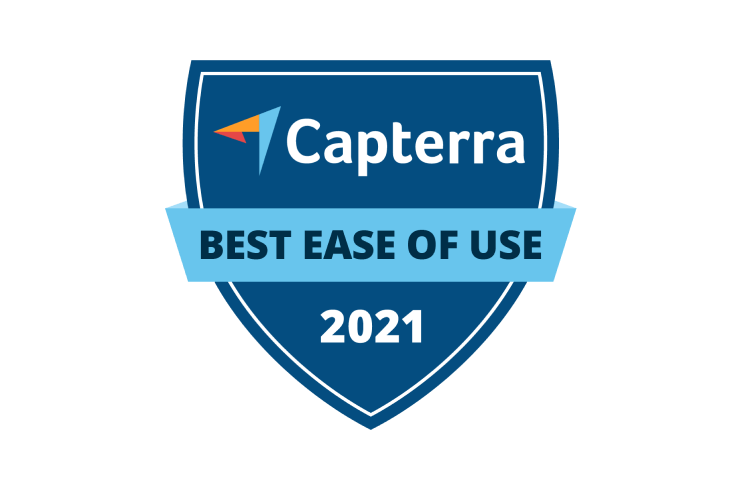 Best Ease of Use in 2021 by Capterra.