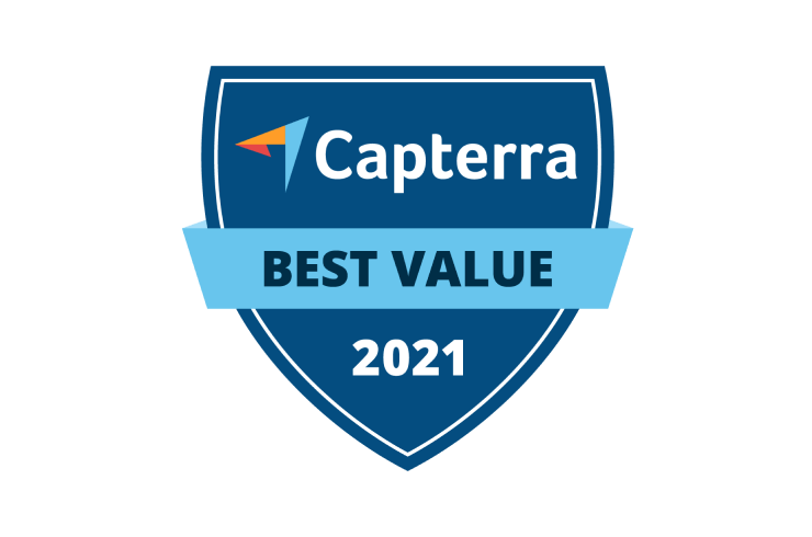 Best Value in 2021 by Capterra.