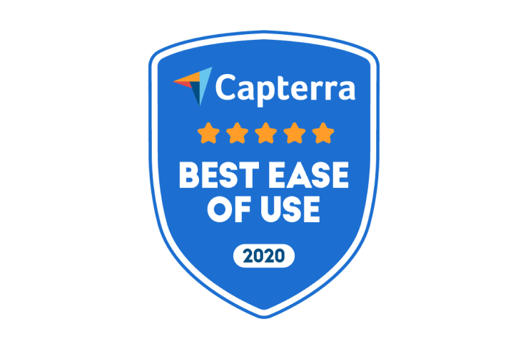 <span class="accent_text">Best Ease of Use in 2020</span> by Capterra.