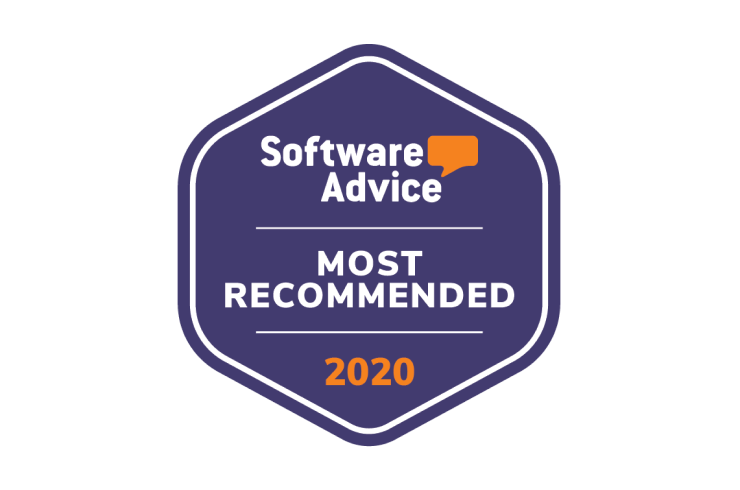 <span class="accent_text">Most Recommended in 2020</span> by Software Advice.