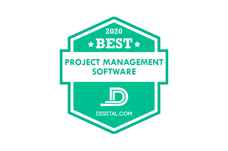 <span class="accent_text">Best Project Management software of 2020</span> by Digital.com.