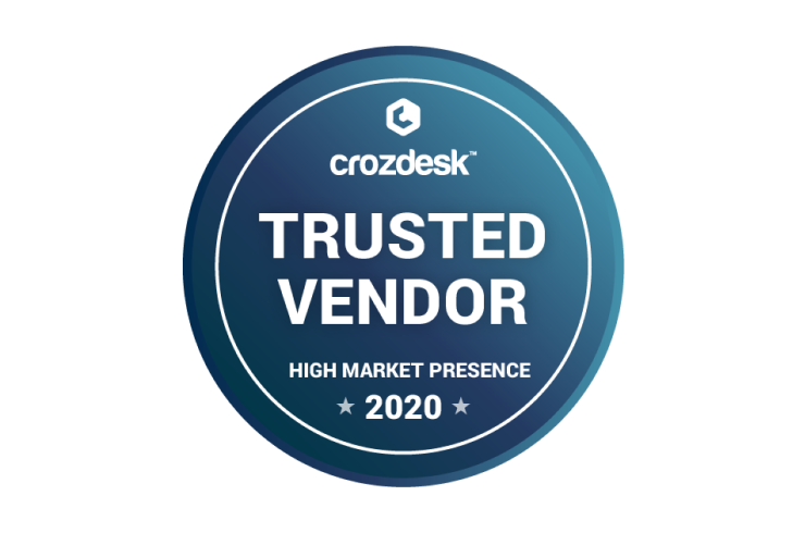 <span class="accent_text">Trusted Vendor in 2020</span> von Crozdesk.