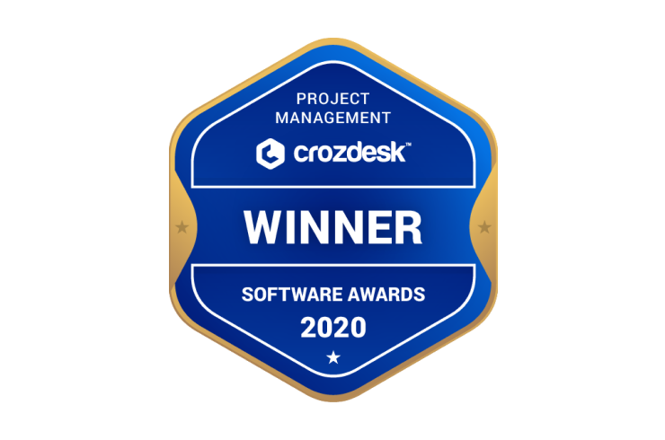 <span class="accent_text">Melhor Software de Gestão de Projetos em 2020</span> por Crozdesk.