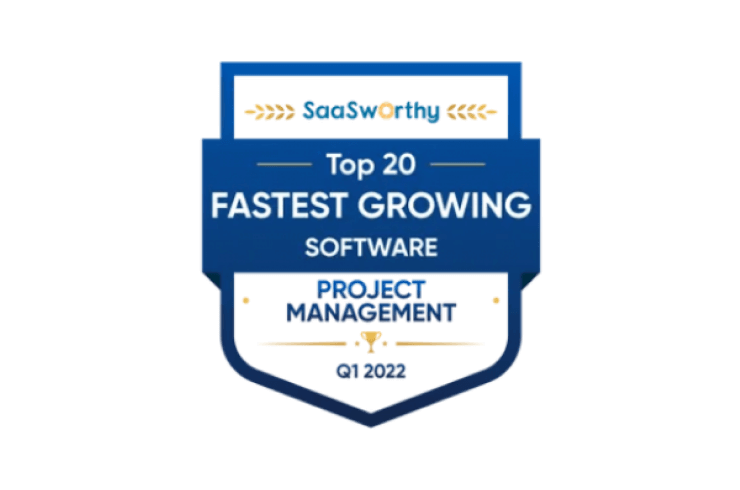 Top 20 Fastest Growing Project Management Software in Q1 2022 by SaaSworthy.