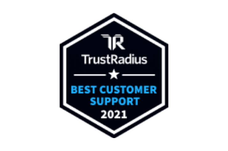 Best Customer Support in 2021 by TrustRadius.