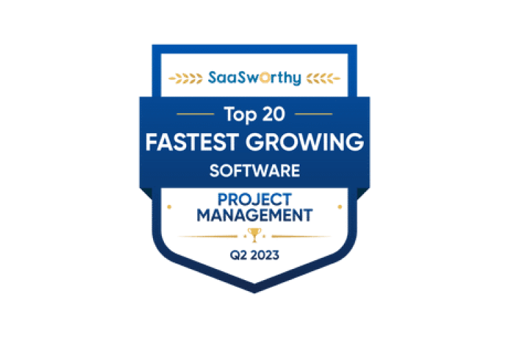 Top 20 Fastest Growing Project Management Software in Q2 2023 by SaaSworthy.