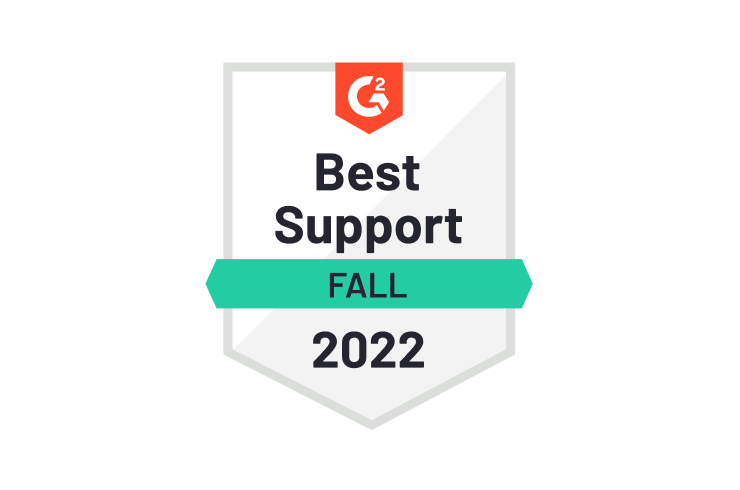 Best Support of Fall 2022 by G2.