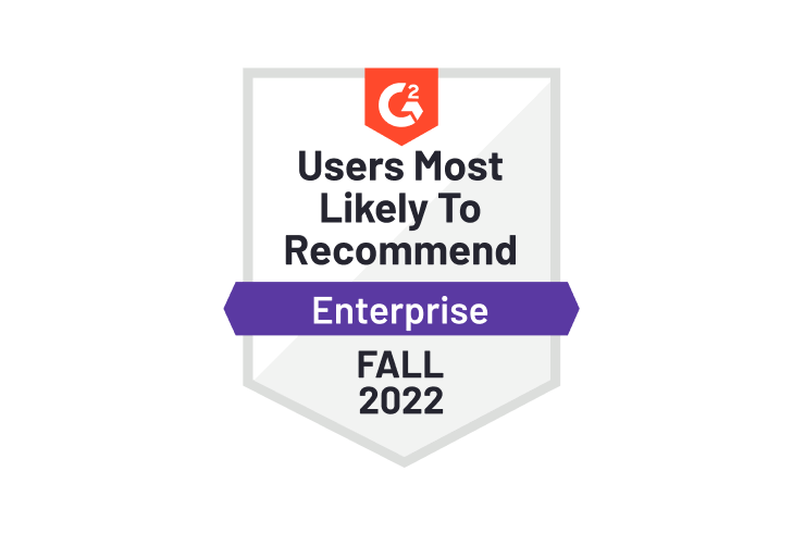 Users Most Likely To Recommend of Fall 2022 by G2.