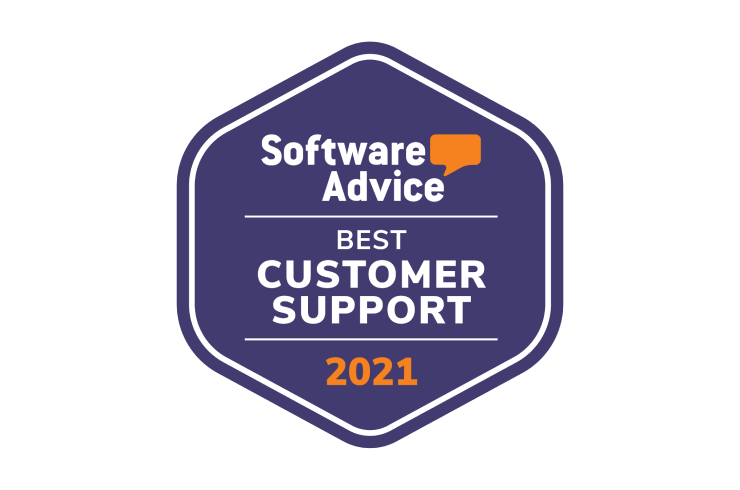 Best Customer Support in 2021 by Software Advice.