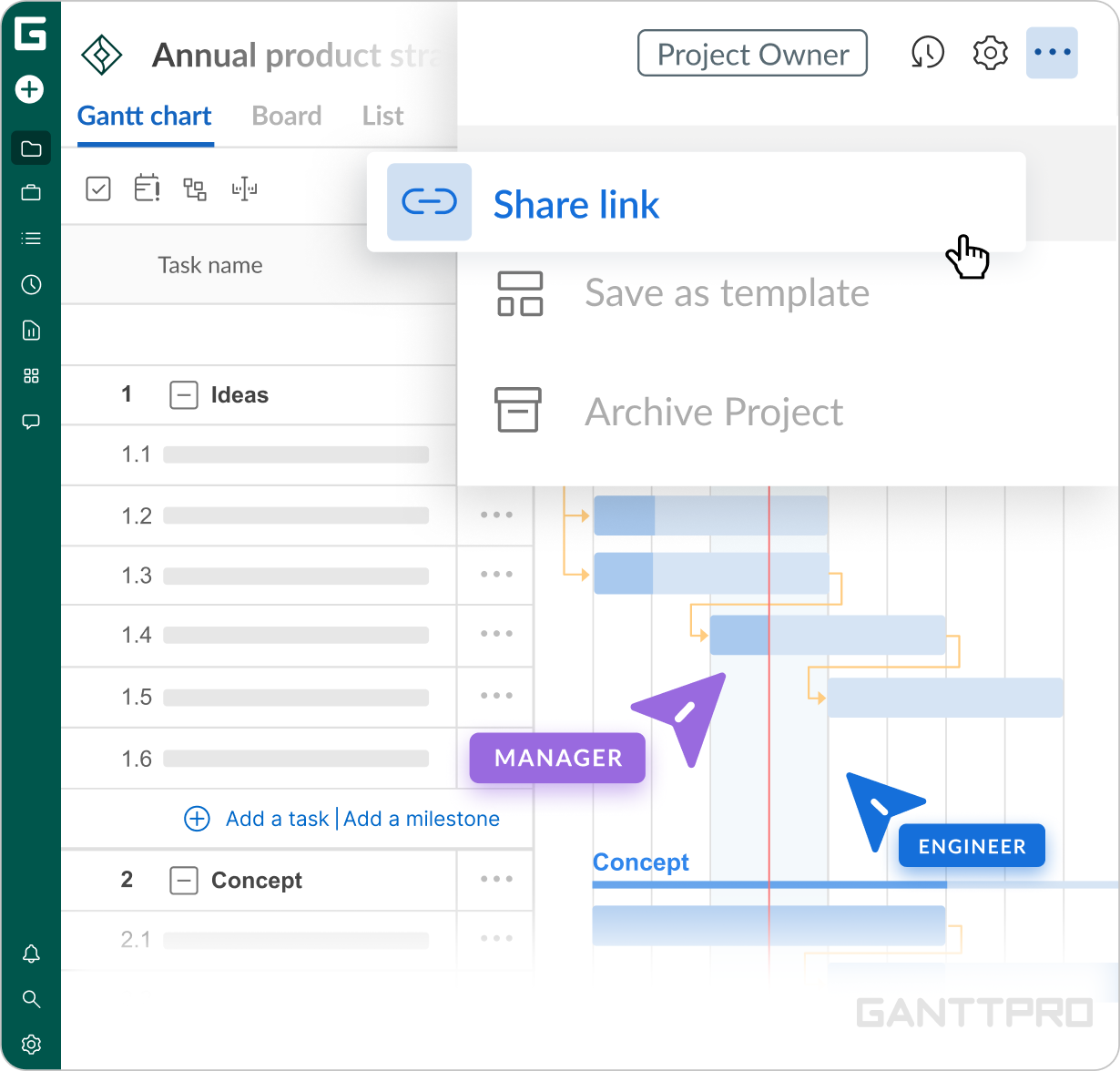 Colaboración y compartición fácil