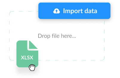 ड्रैग और ड्रॉप करके अपना Excel स्प्रेडशीट इंपोर्ट करें