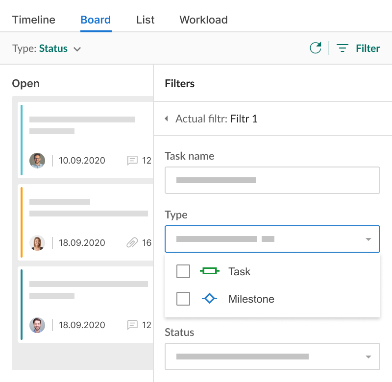 How to work with a project board view