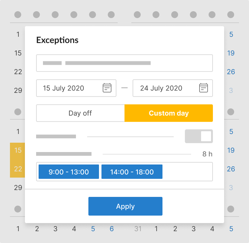 How to set a calendar for your project