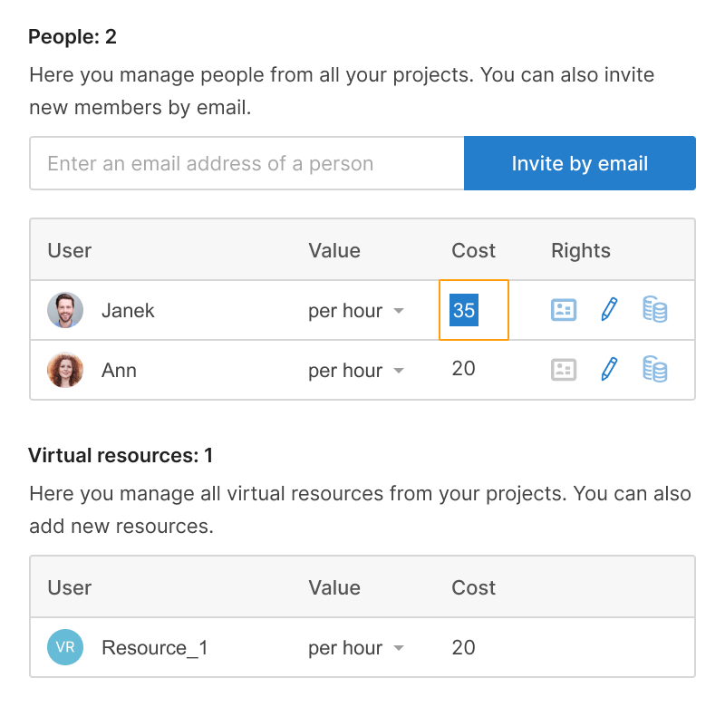 How to work with resource workload in projects