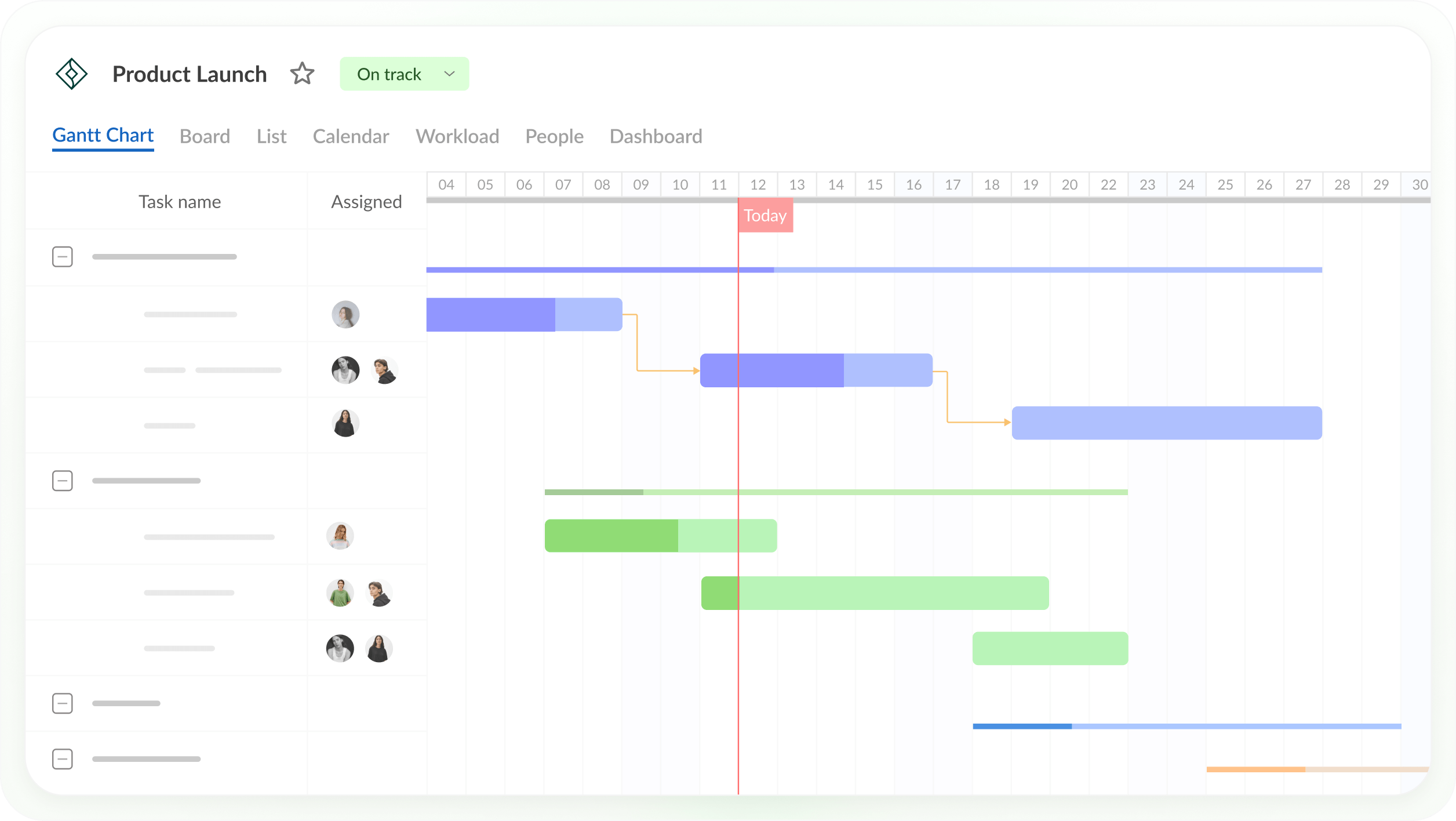 在线甘特图制作工具，用于项目管理